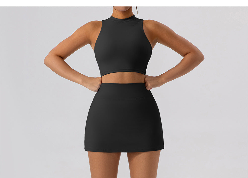 314# AL Women Yoga Tank And Skirts Set