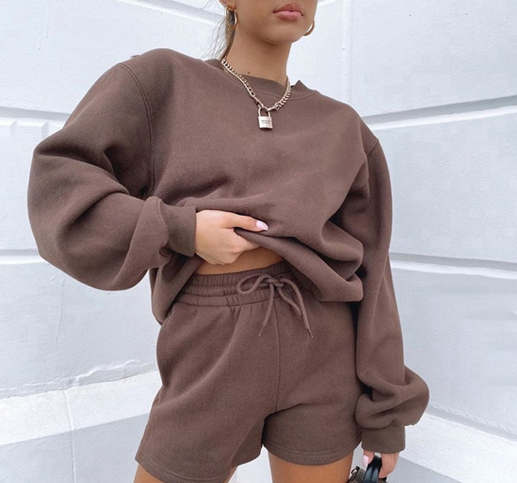 1645# A 3D Silver Women Yoga Hoodies Shorts Set