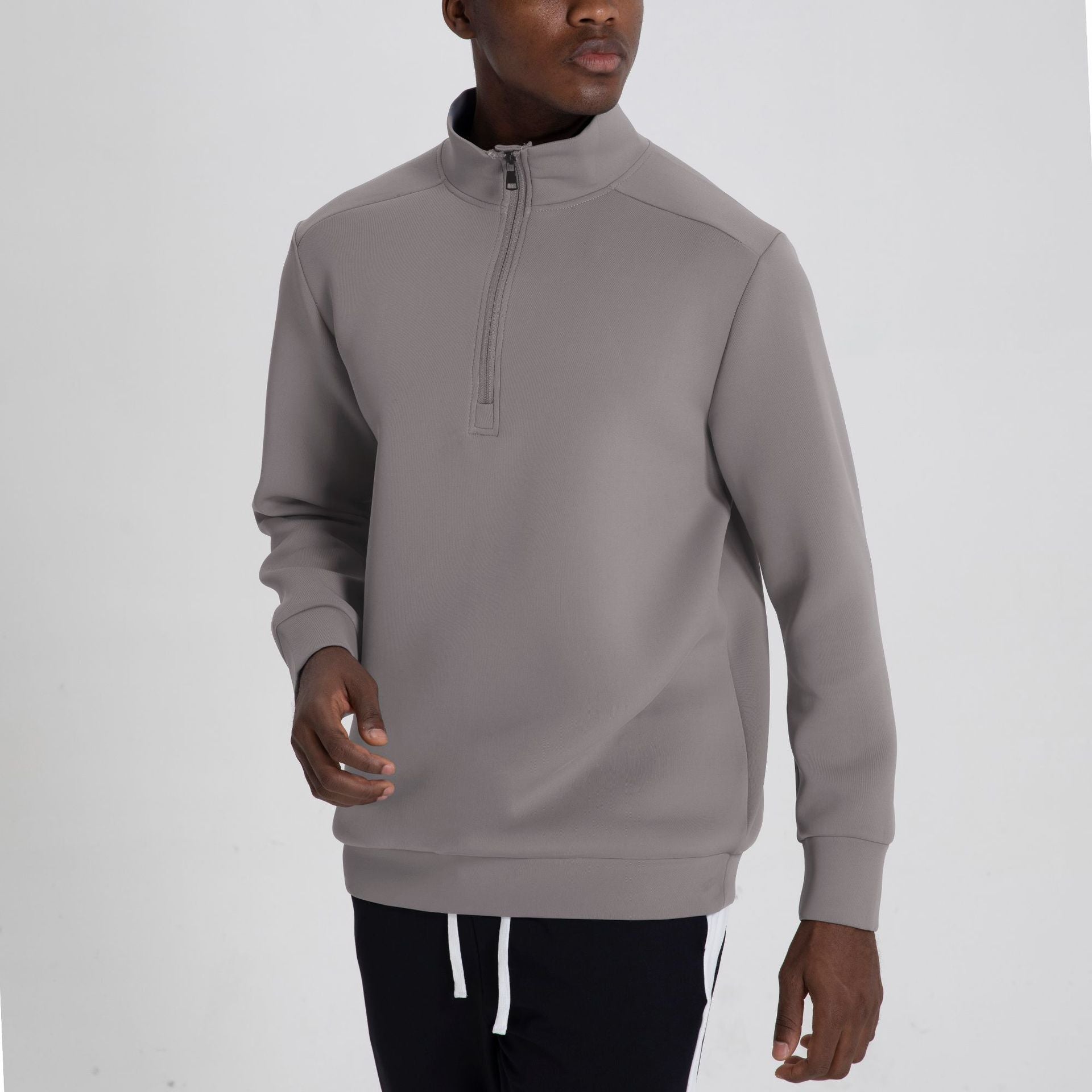 L5579#   Men Semi-Zipper Pullover